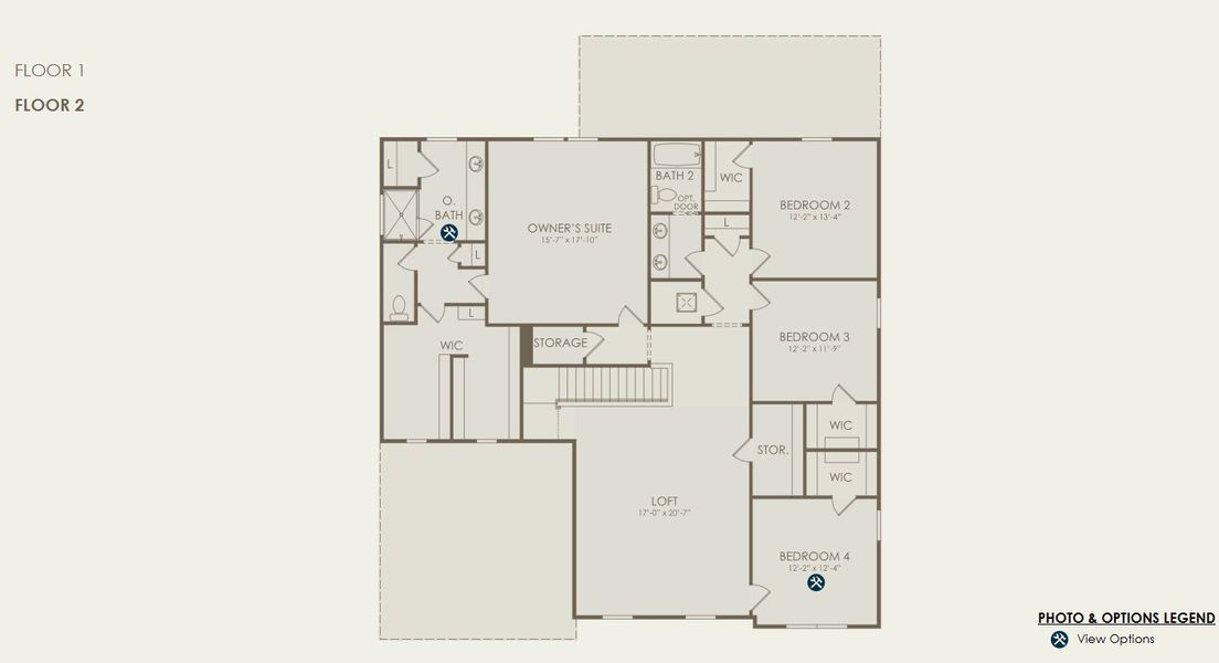 2D floor plan layout for the Oakhurst by Pulte Homes in Terrapin Creek, Jacksonville, FL (Image 6). 2D floor plan layout for the Oakhurst by Pulte Homes in Terrapin Creek, Jacksonville, FL (Image 6).