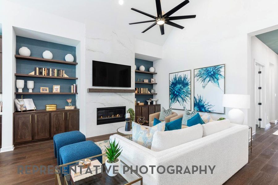 Furnished interior view inside a new home in Wolf Ranch, Georgetown (Image 28).