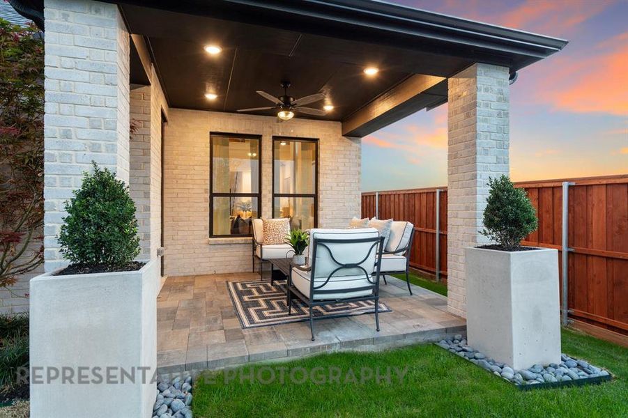 Exterior details and patio area of a home in Heartland, Crandall (Image 2).