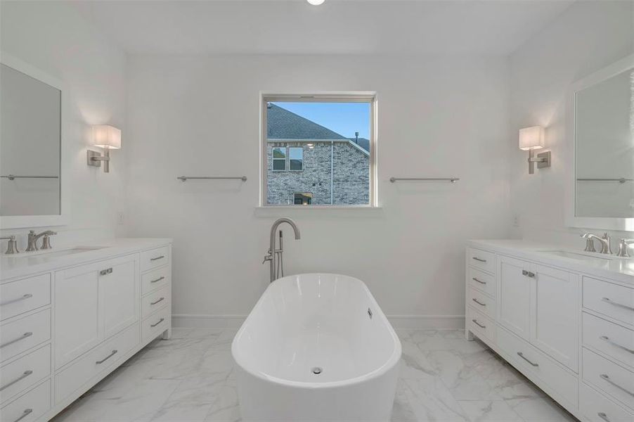 Furnished interior view inside a new home in Kreymer at the Park, Wylie (Image 12).