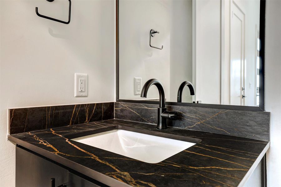 Bathroom featuring vanity