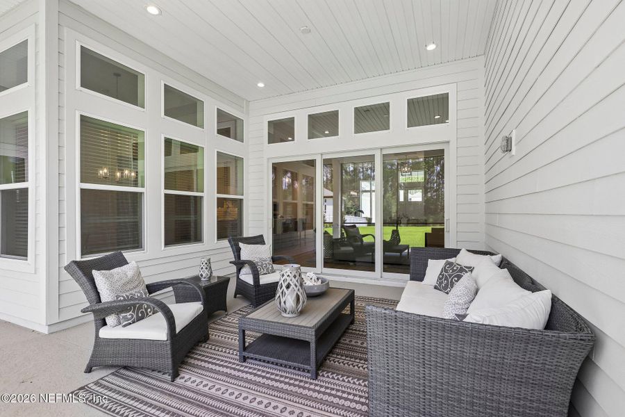 Exterior details and patio area of a home in SilverLeaf, St. Augustine (Image 28).