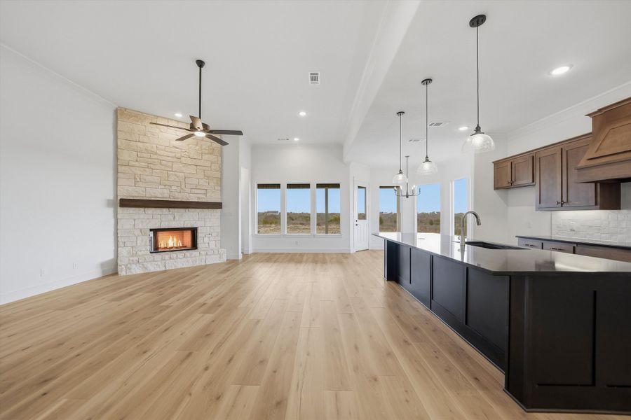 Furnished interior view inside a new home in Eagle Ridge Estates, Weatherford (Image 9).