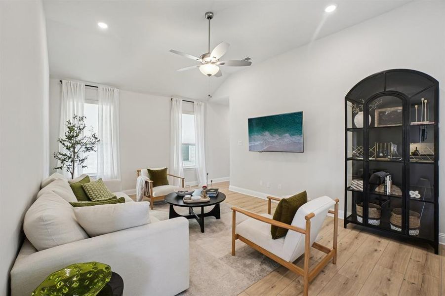 Furnished interior view inside a new home in Symmetry 37s, Frisco (Image 30).