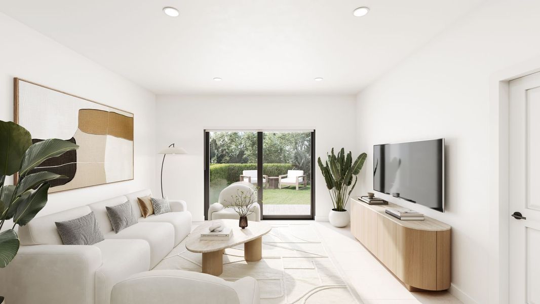 Representative furnished interior of a home built from the Diana by Bluenest Development in Palm Villas, Leisure City (Image 5).