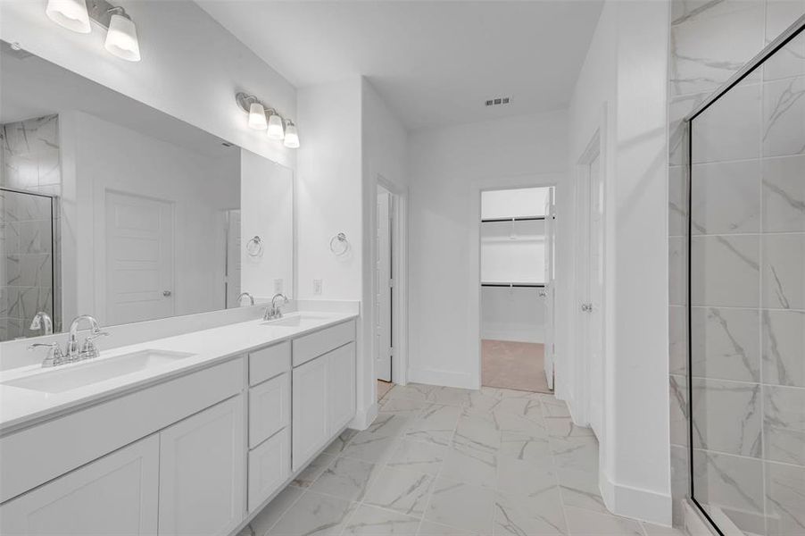 Furnished interior view inside a new home in Lily Creek at Sutton Fields, Aubrey (Image 6). Furnished interior view inside a new home in Lily Creek at Sutton Fields, Aubrey (Image 6).