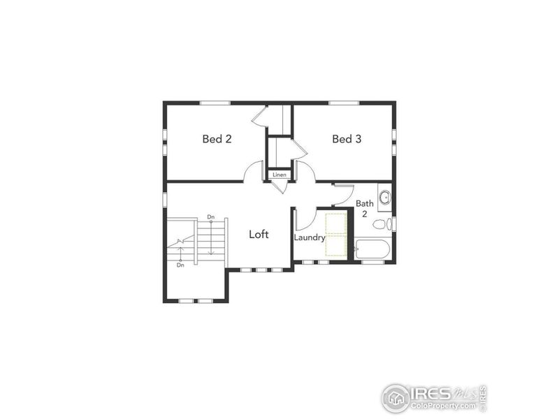 2D floor plan layout of this home in Thompson River Ranch, Johnstown, CO (Image 3). 2D floor plan layout of this home in Thompson River Ranch, Johnstown, CO (Image 3).