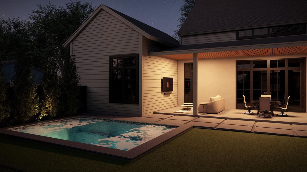 Exterior details and patio area of a home in , Austin (Image 10).