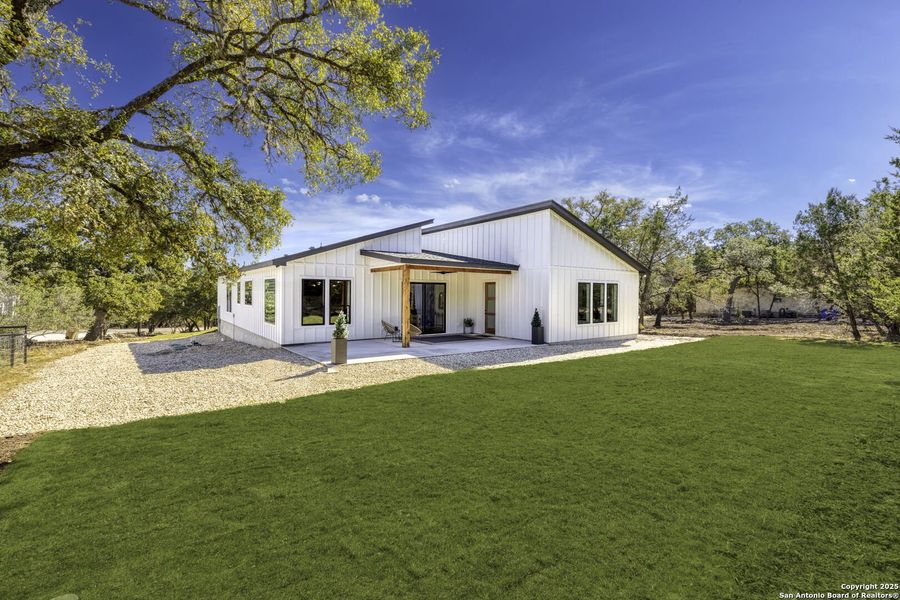 Exterior details and patio area of a home in , Boerne (Image 4).