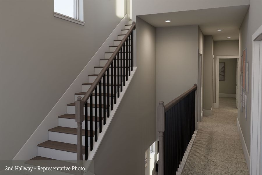 Representative unfurnished interior of a home built from the The Bistort by David Weekley Homes in Reserve at Park Row, Houston (Image 12).