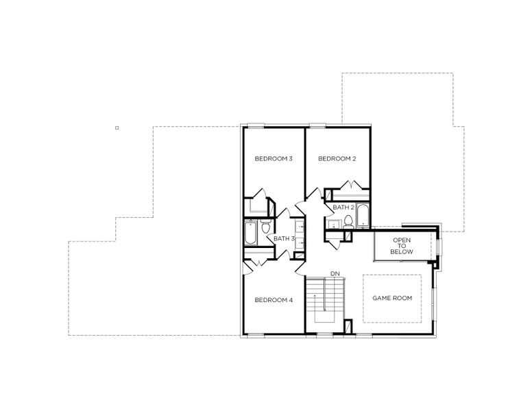 2D floor plan layout for the Monterey by Tricoast Homes in Lago Mar  50'  &  55', Texas City, TX (Image 7).