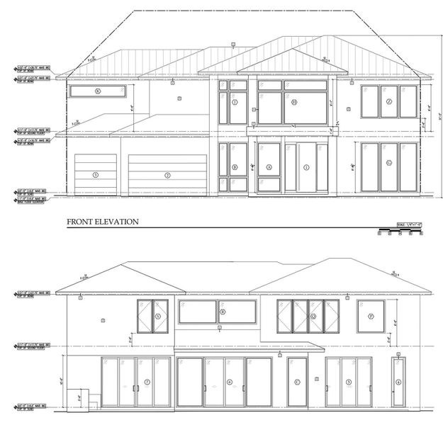 Front Elevation And Rear Elevation | DISCLAIMER: All renderings, site plans, simulated views, floor plans, graphic images, drawings and all other information depicted are illustrative, and are provided to assist in visualizing the units and the Project and may not be accurately depicted and may be changed at any time.