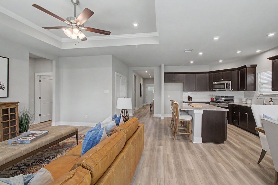 Furnished interior view inside a new home in Southern Pointe, College Station (Image 5).