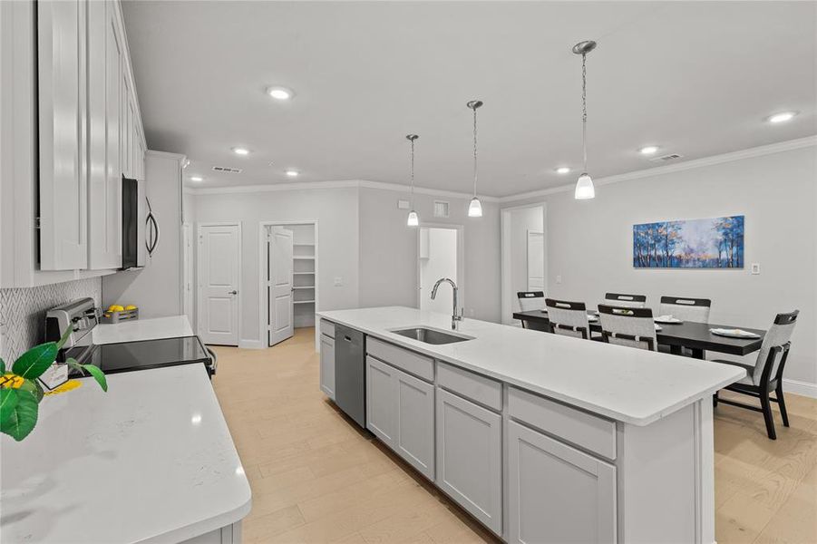 Furnished interior view inside a new home in , Allen (Image 14). Furnished interior view inside a new home in , Allen (Image 14).