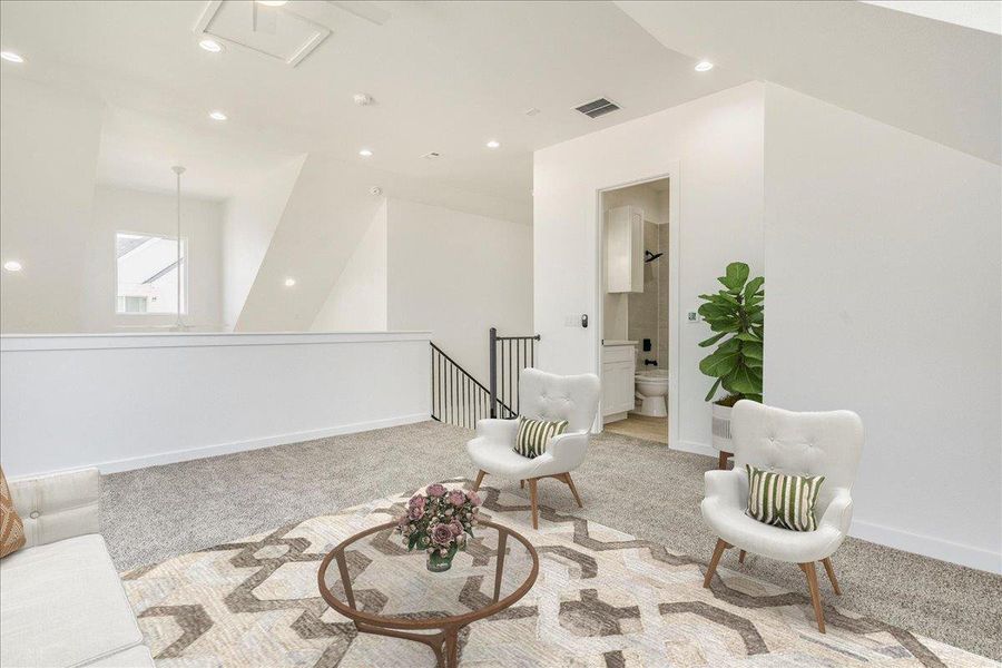 Loft for sitting area or game room Loft for sitting area or game room