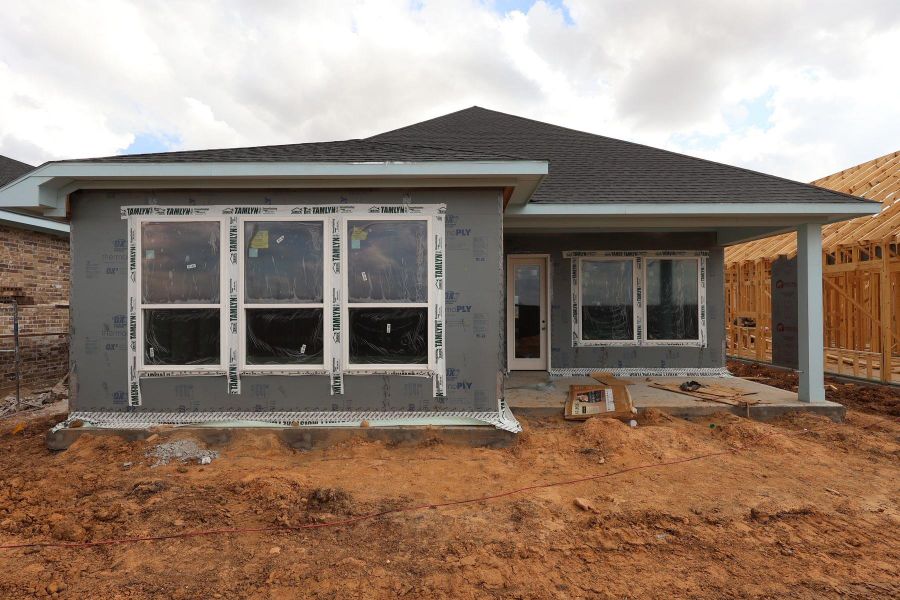 In-progress construction of a new home in Brookewater 45' Homesites, Rosenberg, TX (Image 13).
