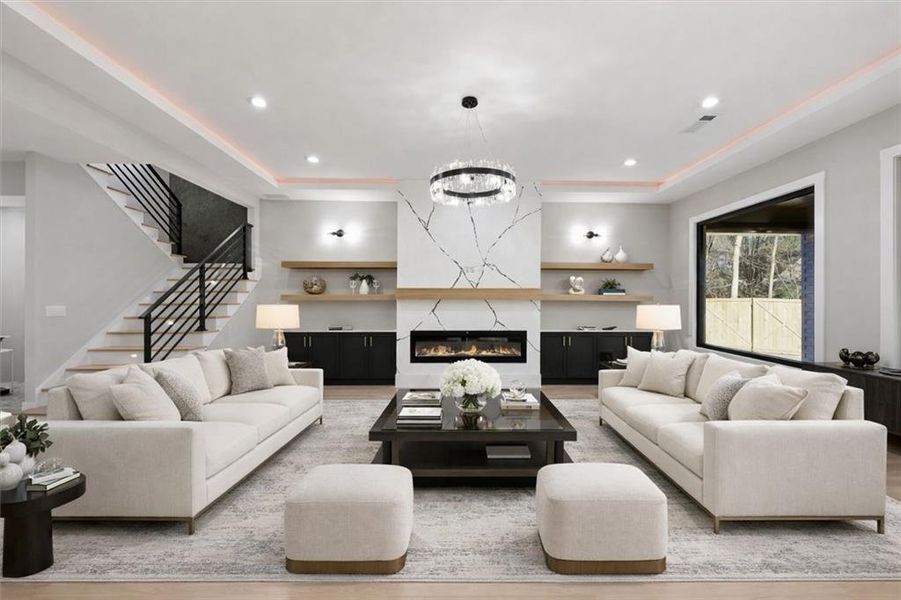 Furnished interior view inside a new home in , Lawrenceville (Image 9). Furnished interior view inside a new home in , Lawrenceville (Image 9).