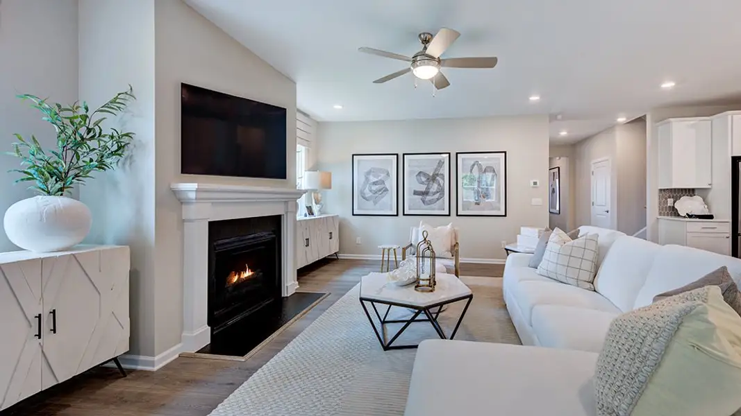 Furnished interior view inside a new home in Silverstone, Knightdale (Image 4). Furnished interior view inside a new home in Silverstone, Knightdale (Image 4).