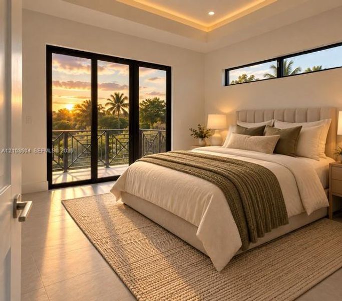 Furnished interior view inside a new home in , Miami (Image 40).