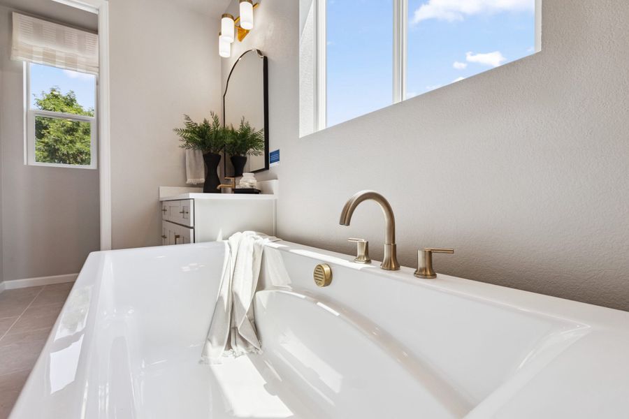 Representative furnished interior of a home built from the Silverton by Landsea Homes in Highlands Preserve, Mead (Image 56).