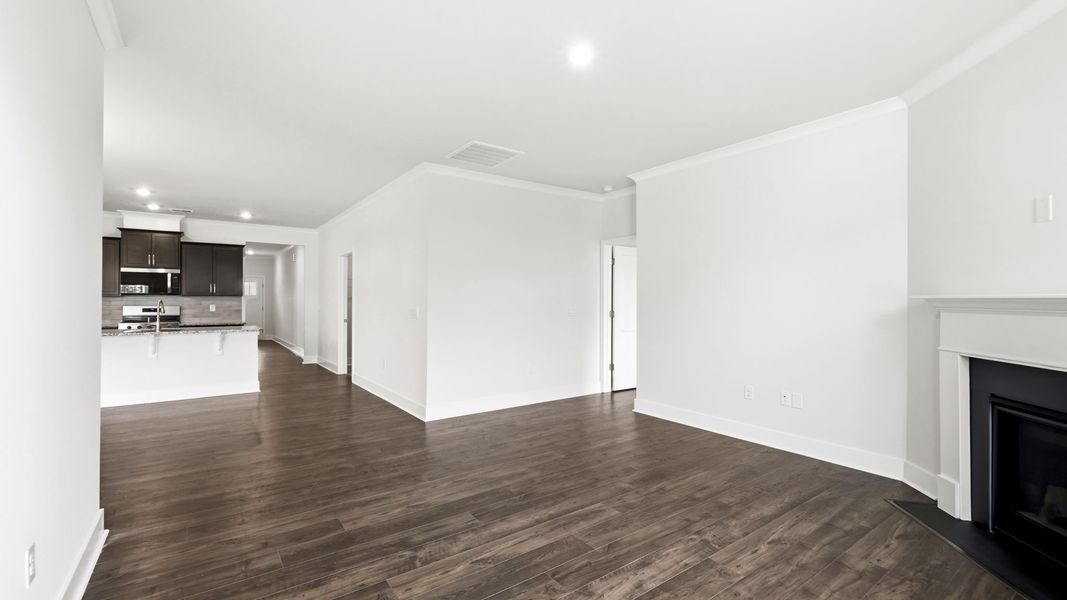 Spacious, unfurnished interior of a new home in Reserve at Tap Root Farms, Fletcher (Image 23). Spacious, unfurnished interior of a new home in Reserve at Tap Root Farms, Fletcher (Image 23).