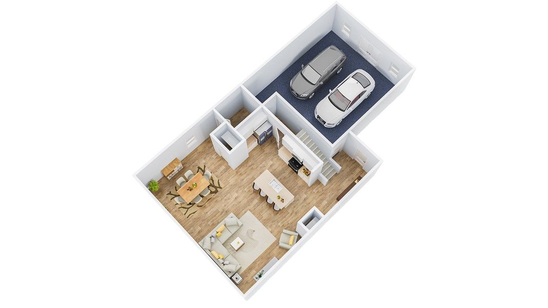 2D floor plan layout for the The Elston by D.R. Horton in Palm Coast Homesites, Palm Coast, FL (Image 3).
