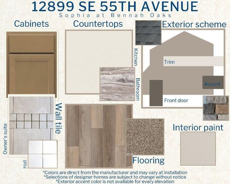 Sophia - Colors for this home