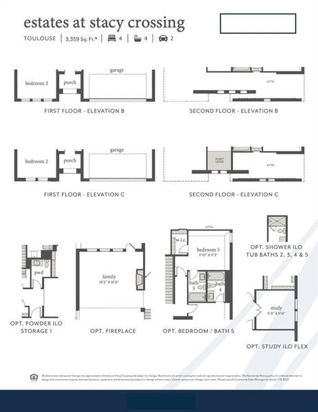 Our fabulous Toulouse plan offers elevation A, optional study and so much more!