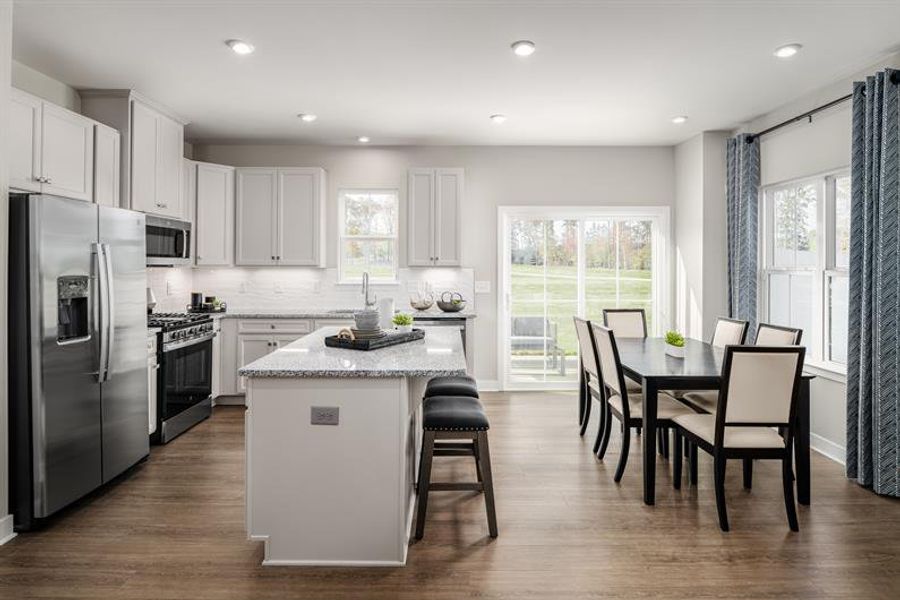 Representative furnished interior of a home built from the Odessa by Ryan Homes in Cedarside Townhomes at Dry Creek, Goodlettsville (Image 5).