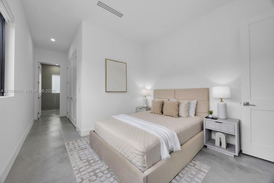 Furnished interior view inside a new home in , Miami (Image 34).