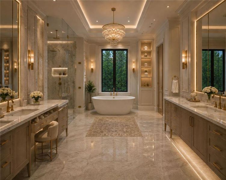 Furnished interior view inside a new home in , Alpharetta (Image 4).