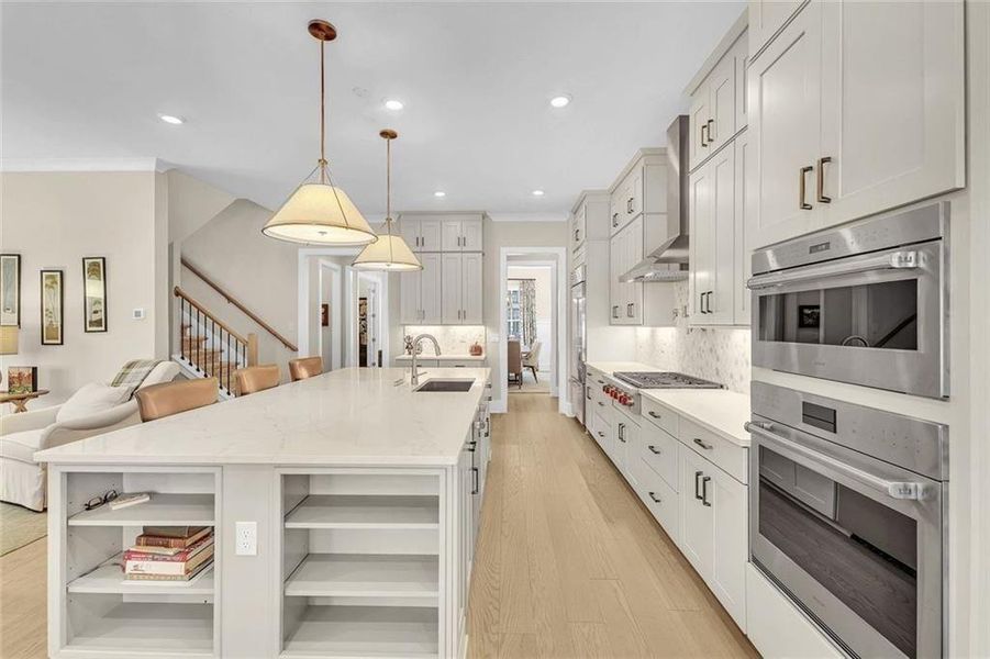 Furnished interior view inside a new home in Manning on the Square, Alpharetta (Image 17).