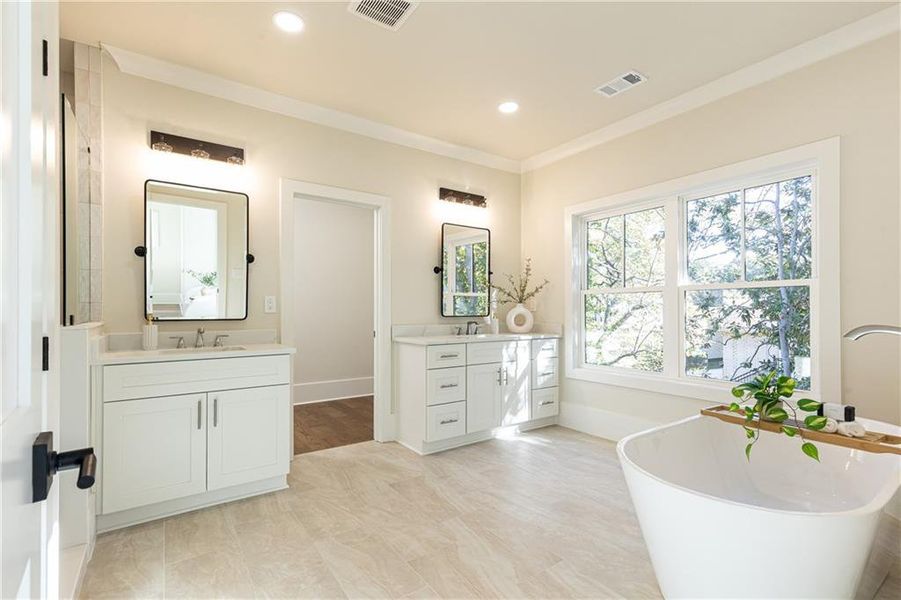 Furnished interior view inside a new home in , Atlanta (Image 22).