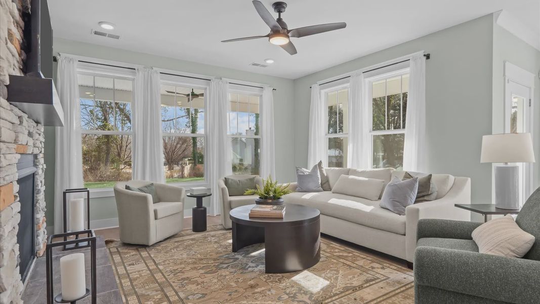 Furnished interior view inside a new home in Creeks at Midway, Anderson (Image 3).