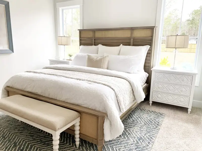 Representative furnished interior of a home built from the Laurel by Stevens Fine Homes in The Bluffs at Lake Waccamaw, Lake Waccamaw (Image 9).