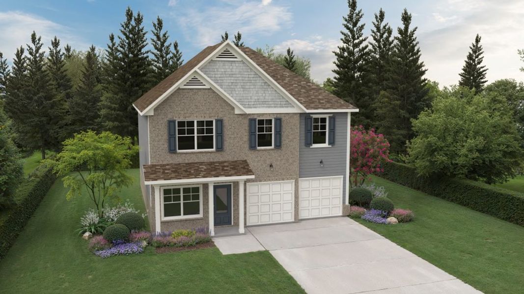 Representative exterior photo of a completed home built from the The Boxwood by Direct Residential Communities in Neely Farm, Covington, GA (Image 7).
