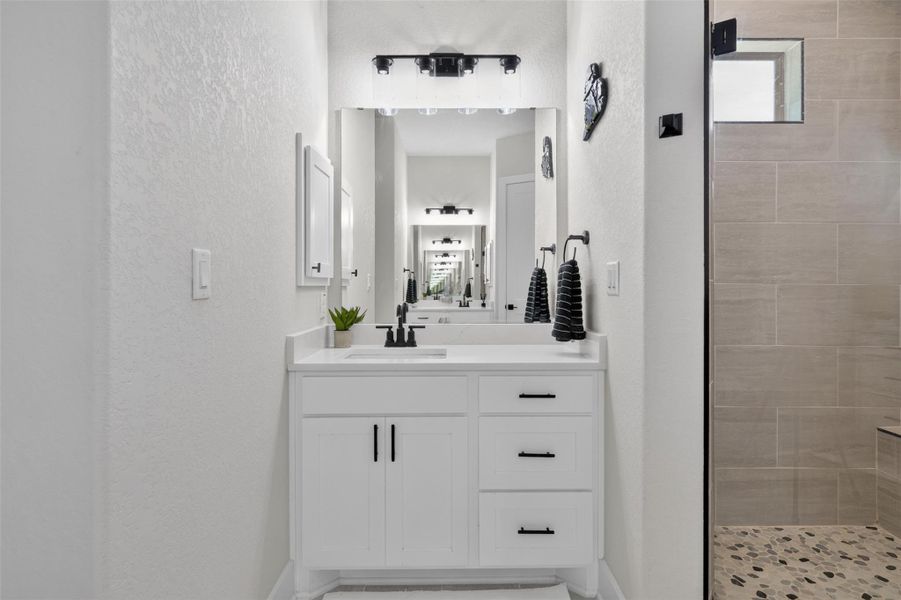 Double Vanities - one on each side Double Vanities - one on each side