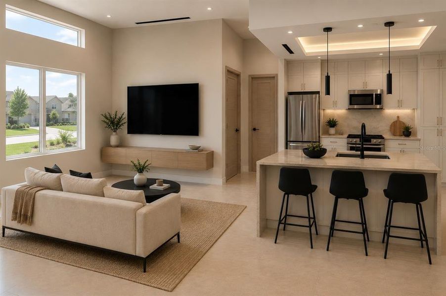 Furnished interior view inside a new home in , Ocala (Image 2). Furnished interior view inside a new home in , Ocala (Image 2).