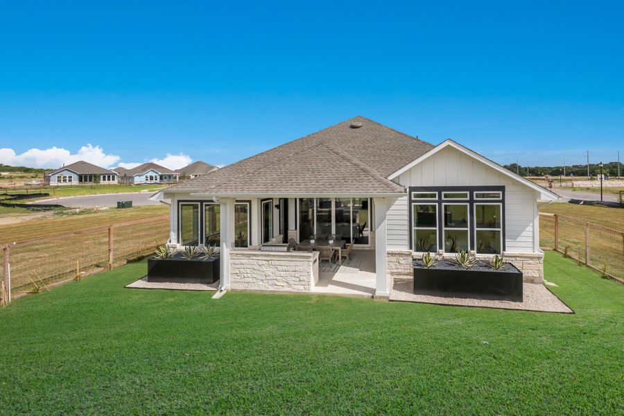 Representative exterior details of a home built from the Elgin by Scott Felder Homes in Prominence, San Antonio (Image 27). Representative exterior details of a home built from the Elgin by Scott Felder Homes in Prominence, San Antonio (Image 27).