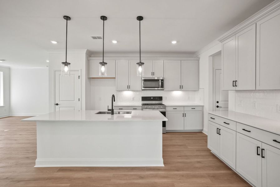 Spacious Kitchen with an Island