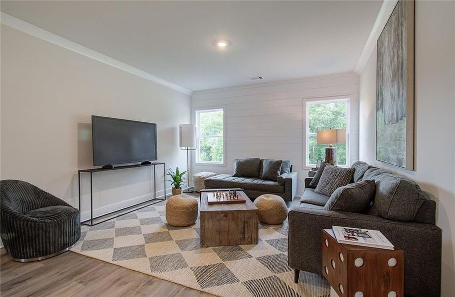 Furnished interior view inside a new home in Pinecrest Ridge, Dacula (Image 24). Furnished interior view inside a new home in Pinecrest Ridge, Dacula (Image 24).