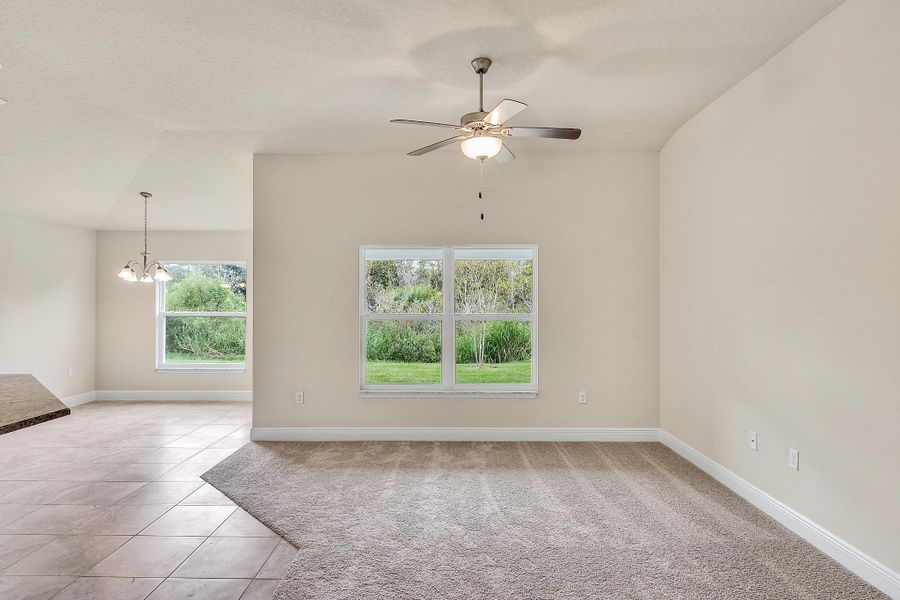 Representative unfurnished interior of a home built from the 1512 by Adams Homes in Winding Oaks, Weeki Wachee (Image 24). Representative unfurnished interior of a home built from the 1512 by Adams Homes in Winding Oaks, Weeki Wachee (Image 24).
