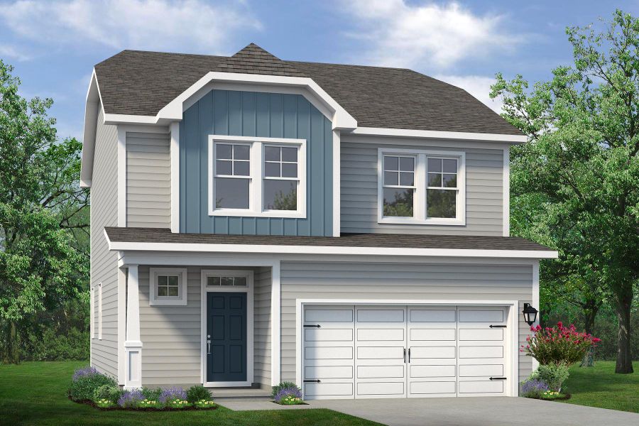 Representative exterior photo of a completed home built from the The Sycamore by Chesapeake Homes in Neill's Pointe, Angier, NC (Image 2).