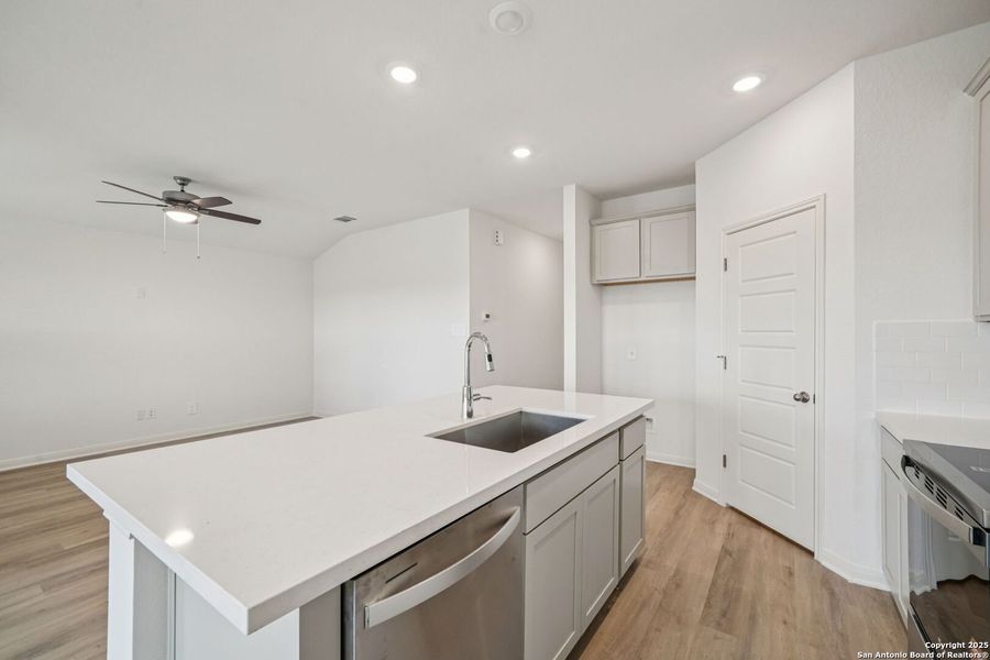 Furnished interior view inside a new home in Estancia Ranch - Premier Series, San Antonio (Image 8). Furnished interior view inside a new home in Estancia Ranch - Premier Series, San Antonio (Image 8).