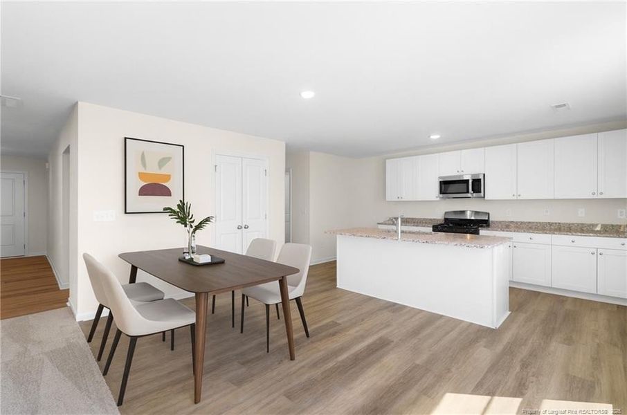 Dining area - virtually staged