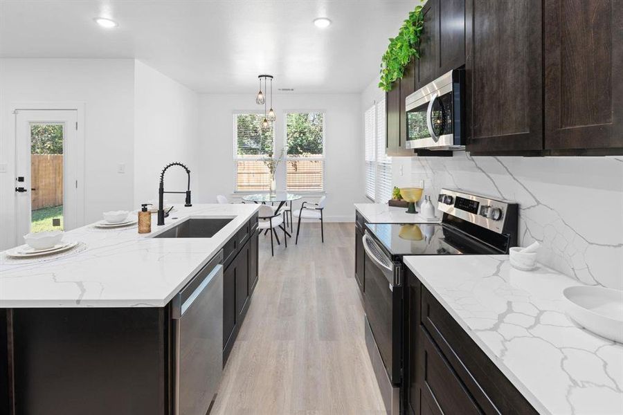 Furnished interior view inside a new home in , Dallas (Image 4).
