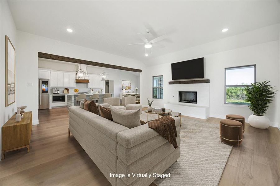 Furnished interior view inside a new home in The Reserve At Brock, Weatherford (Image 13).