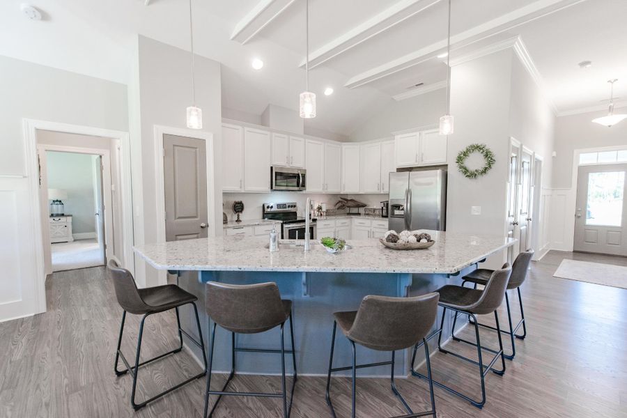 Representative furnished interior of a home built from the Helmsley by Bill Clark Homes in The Sanctuary at Sunset Beach, Sunset Beach (Image 6). Representative furnished interior of a home built from the Helmsley by Bill Clark Homes in The Sanctuary at Sunset Beach, Sunset Beach (Image 6).