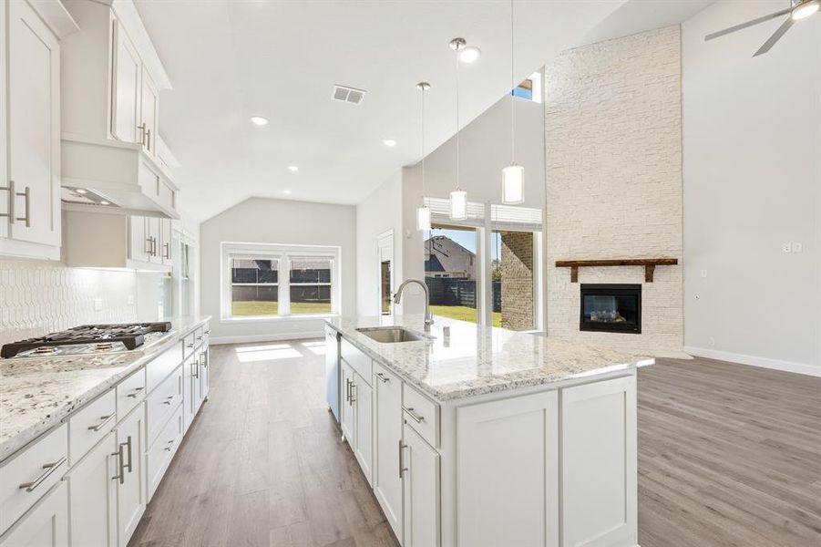 Furnished interior view inside a new home in Union Park Classic 60, Little Elm (Image 6). Furnished interior view inside a new home in Union Park Classic 60, Little Elm (Image 6).