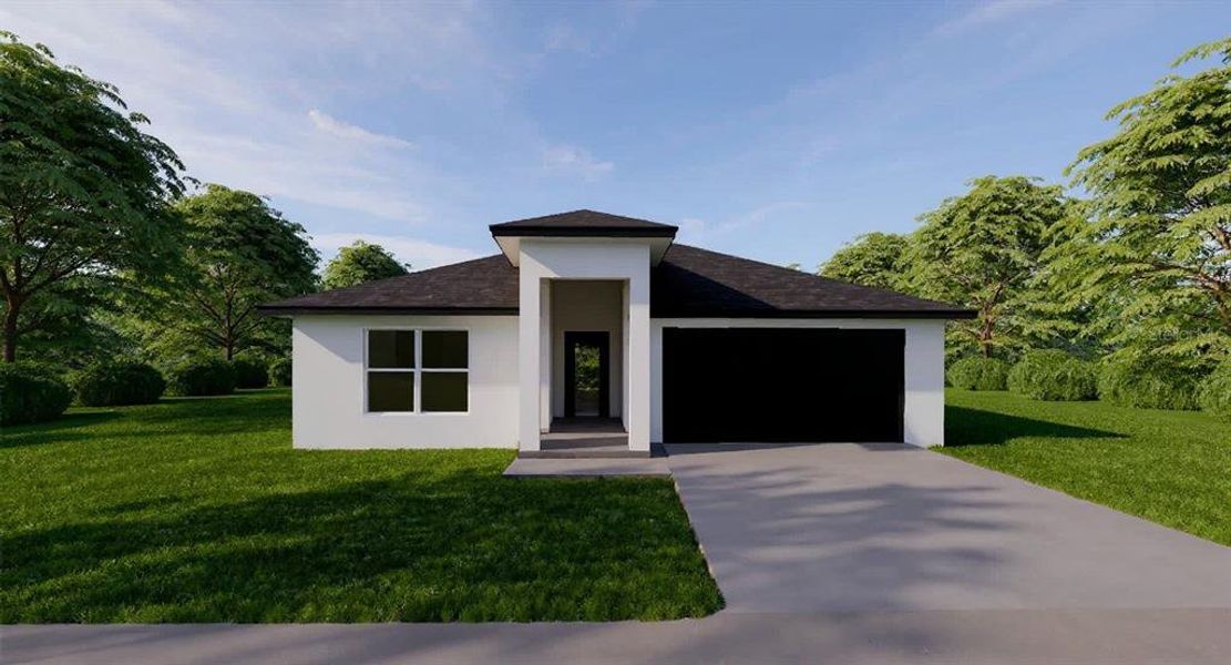 Front exterior of a new home in , Ocala, FL, highlighting curb appeal (Image 1).